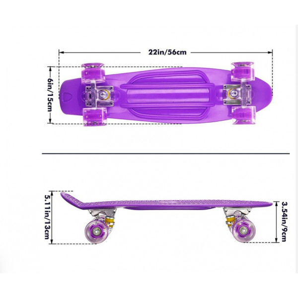 82799463704672_-c2295ed80a Пенні борд Penny board Дитяча скейт дошка з підсвіткою колес Fish Skateboards