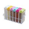 84543764557399_-38307f0d45 Набір ємностей для спецій Seasoning Six Piece Set, 6 баночок ∙ Кухонний набір - спецівниця на підставці ∙ Екопластик