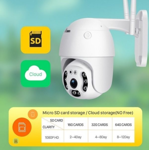 Вулична IP камера відеоспостереження CAMERA IP 360/90 WIFI 2.0mp поворотна з віддаленим доступом