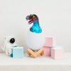 Нічник – світильник Динозаврик в яйці 3D Dinosaur White+RGB Настільна акумуляторна LED лампа з пультом ДУ