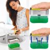 87999399514629_-b4a4bb2001 Кухонний диспенсер - органайзер для губки Soap Pump Caddy з дозатором миючого засобу, 380 мл