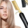 Розчіска-випрямляч для волосся High Heat Brush ∙ Електричний гребінь для укладання, випрямлення, розгладження волосся