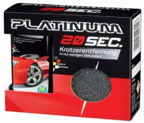 Засіб для видалення подряпин Platinum 20 sec / Паста для полірування автомобіля