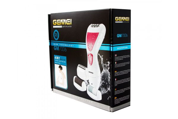 93458819378556_-172b94da90 Жіночий епілятор Gemei GM-7006 4 в 1 з насадками для педикюру