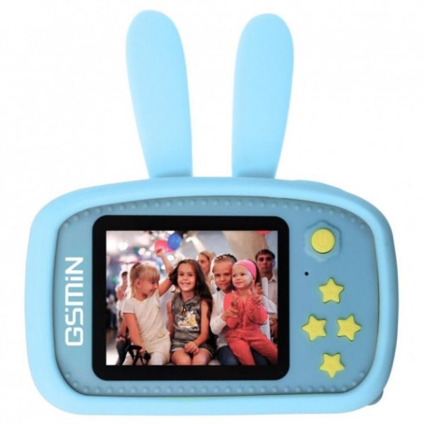 Дитячий фотоапарат Зайчик Baby Photo Camera Rabbit ∙ Дитяча фото відео камера ∙ Таймер ∙ Вбудовані режими з масками та стікерами