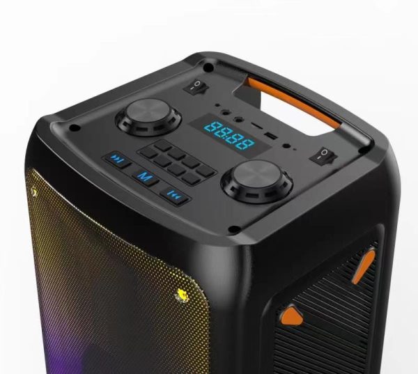 Бездротова акустична система Goldteller GT-5050 ∙ Колонка + Бездротовий мікрофон + Пульт ∙ MP3 ∙ USB ∙ FM радіо ∙ Bluetooth ∙ RGB підсвітка