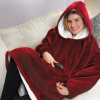 dvukhstoronniaia-tolstovka-pled-huggle-hoodie-blanket-s-kapiushonom-syniaia-krasnaia-27214175163707_-fb7075ab50 Двостороння толстовка-плед Huggle Hoodie Blanket з капюшоном ∙ Синя
