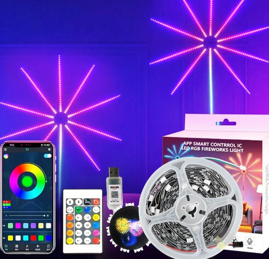 Ефектний світильник Феєрверк 28Key Kit BT ∙ Світломузика з пультом та Bluetooth