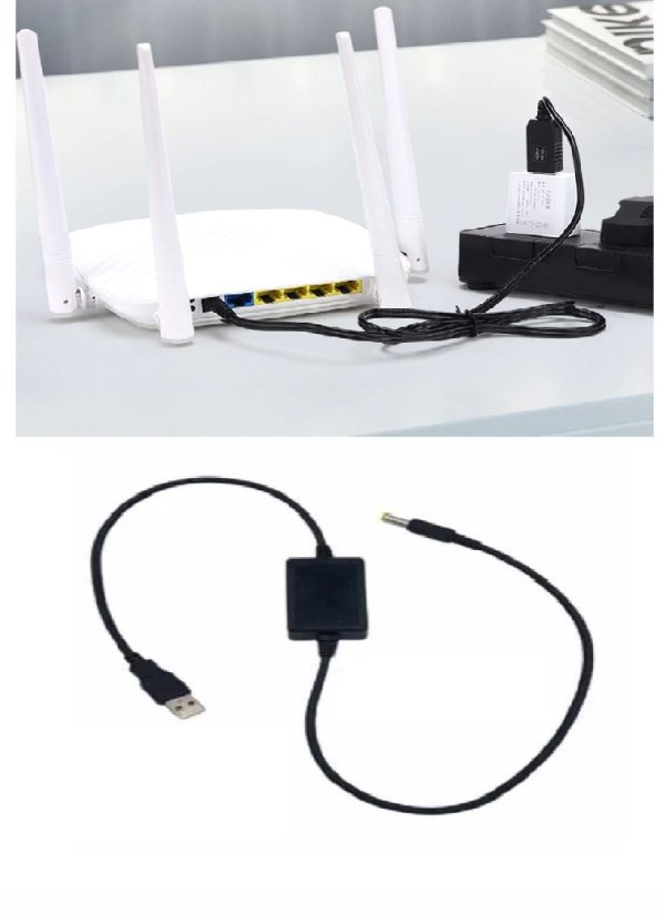 Кабель живлення для роутера / модему USB-DC 9V Перехідник перетворювач живлення USB 5V to DC 9V