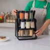 Карусель для спецій 360° Spice Rack на 18 баночок · Кухонний органайзер – спецівниця на підставці, що обертається.