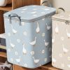 Кошик для зберігання речей Goose Basket, 100 л · Органайзер з кришкою Гуси для білизни, одягу, іграшок, 40х50х50 см