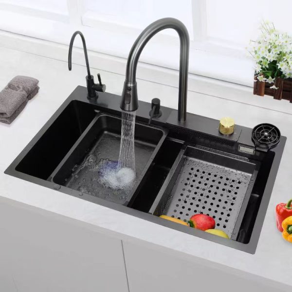 kukhonnaia-moika-7545-chernaia-platinum-handmade-moika-dlia-kukhny-smesytel-dlia-kukhny-moika-vodopad-61202221201445_-6b39bd9be0 Кухонна портативна мийка для кухні Platinum, 75*45 см ∙ Багатофункціональна мийка – раковина зі змішувачем Водоспад