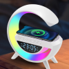Лампа – нічник Smart Light Sound Machine 3401 з бездротовою зарядкою, годинником з будильником та вбудованою Bluetooth колонкою