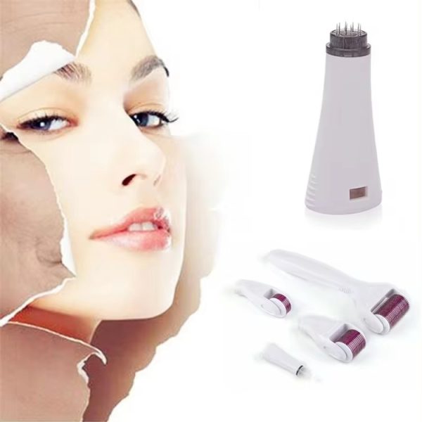 Мезороллер Derma Roller System 5 в 1 для гененерації шкіри · Набір титанових голок із запасними головками