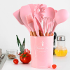 Набір кухонного приладдя Kitchen Set, 12 предметів ∙ Силіконові аксесуари для кухні з підставкою