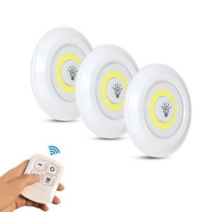 Набір світлодіодних світильників LED Control set BL-1012 на батарейках з пультом дистанційного керування, 3 лампи в комплекті