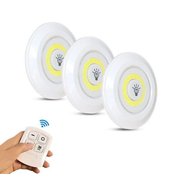 Набір світлодіодних світильників LED Control set BL-1012 на батарейках з пультом дистанційного керування, 3 лампи в комплекті