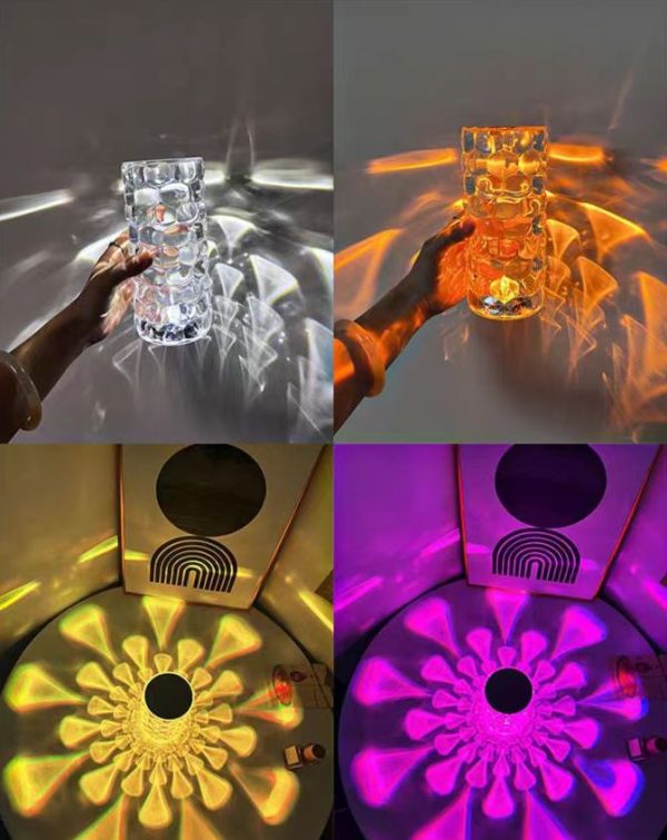 Настільна лампа - нічник Алмаз Crystal Lamp Diamond RGB · Кришталевий атмосферний світильник на акумуляторі, 16 кольорів