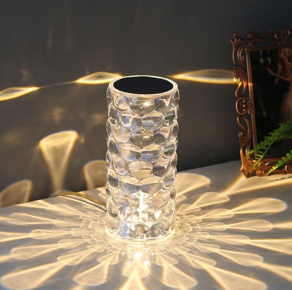 Настільна лампа - нічник Алмаз Crystal Lamp Diamond RGB · Кришталевий атмосферний світильник на акумуляторі, 16 кольорів