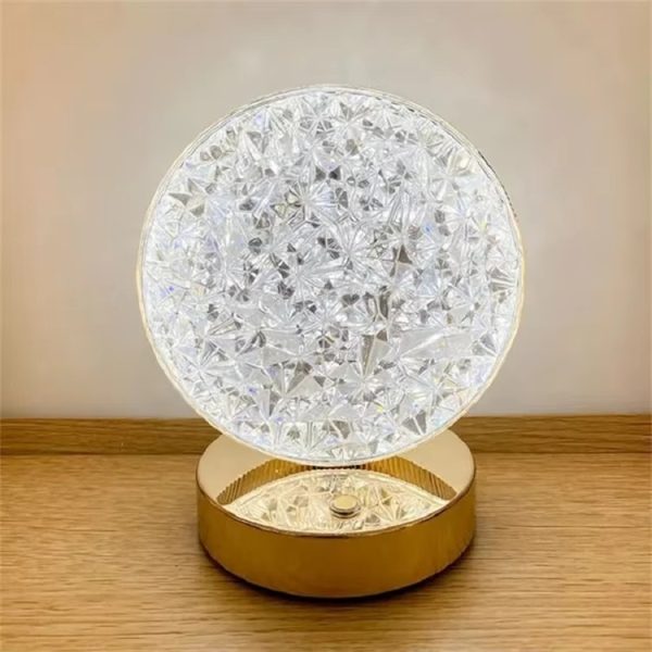 Настільна лампа Місяць із кристалами Creatice Table Lamp · Світлодіодний круглий світильник - нічник