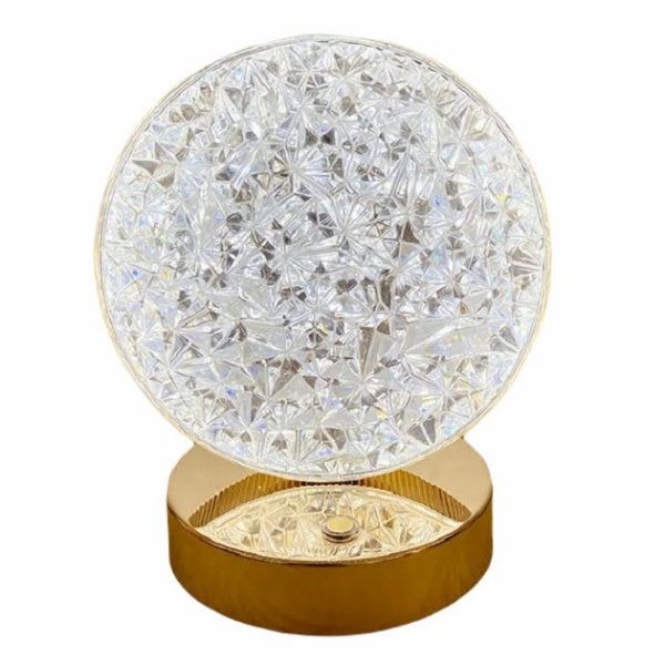 Настільна лампа Місяць із кристалами Creatice Table Lamp · Світлодіодний круглий світильник - нічник