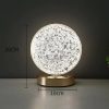 Настільна лампа Місяць із кристалами Creatice Table Lamp · Світлодіодний круглий світильник - нічник