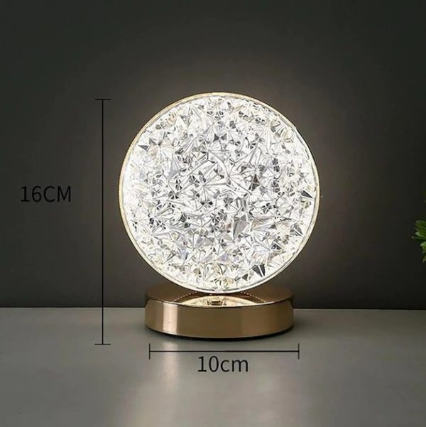 Настільна лампа Місяць із кристалами Creatice Table Lamp · Світлодіодний круглий світильник - нічник