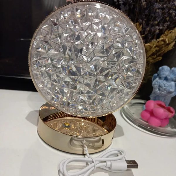 Настільна лампа Місяць із кристалами Creatice Table Lamp · Світлодіодний круглий світильник - нічник