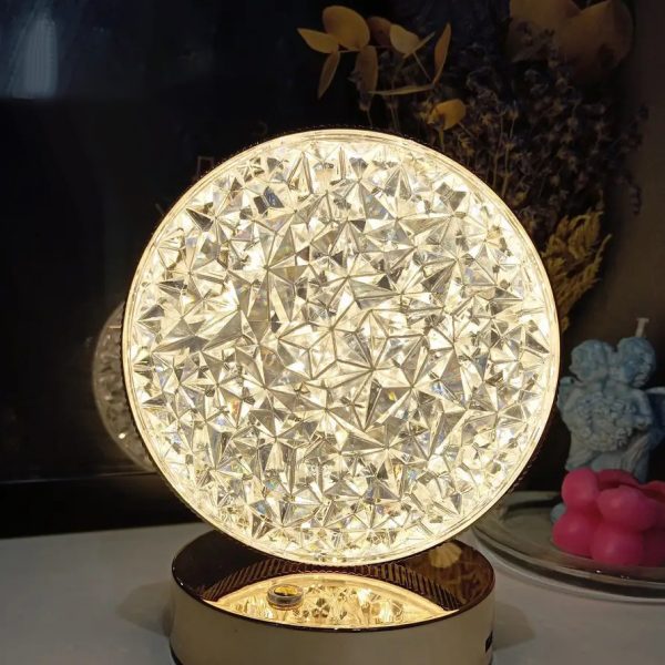 Настільна лампа Місяць із кристалами Creatice Table Lamp · Світлодіодний круглий світильник - нічник