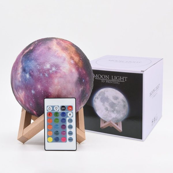 Настільний сенсорний світильник – нічник Місяць Magic 3D RGB Moon Light з пультом