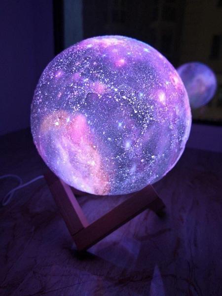 Настільний сенсорний світильник – нічник Місяць Magic 3D RGB Moon Light з пультом