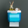 Пластиковий водоніпроникний бокс - тримач туалетного паперу та серветок Tissue Box з поличкою для ванної кімнати