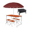 Розкладний стіл - валіза з 4 стільцями Folding Table для пікніка, риболовлі, дачі, 120х60 см