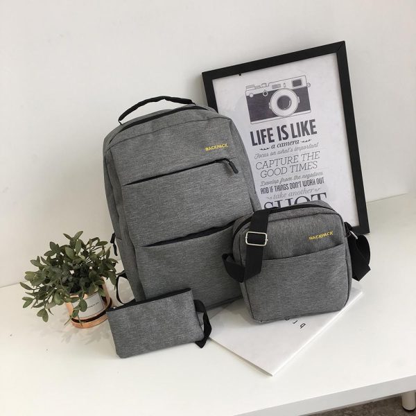 Рюкзак міський Backpack Комплект 3 в 1 місткий рюкзак для ноутбука з сумкою та гаманцем