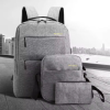 Рюкзак міський Backpack Комплект 3 в 1 місткий рюкзак для ноутбука з сумкою та гаманцем