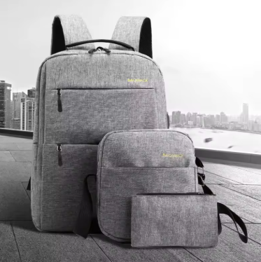 Рюкзак міський Backpack Комплект 3 в 1 місткий рюкзак для ноутбука з сумкою та гаманцем