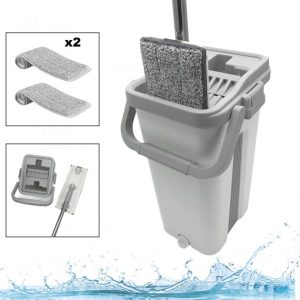 Швабра з відром комплект Scratch Cleaning Mop G3 Middle з автоматичним віджимом і складною ручкою