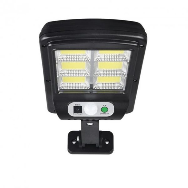 Вуличний ліхтар із сонячною панеллю LED Solar Street Light BL BK 120-6COB ∙ Акумуляторний світильник з датчиком руху та пультом 2200mA на сонячній батареї