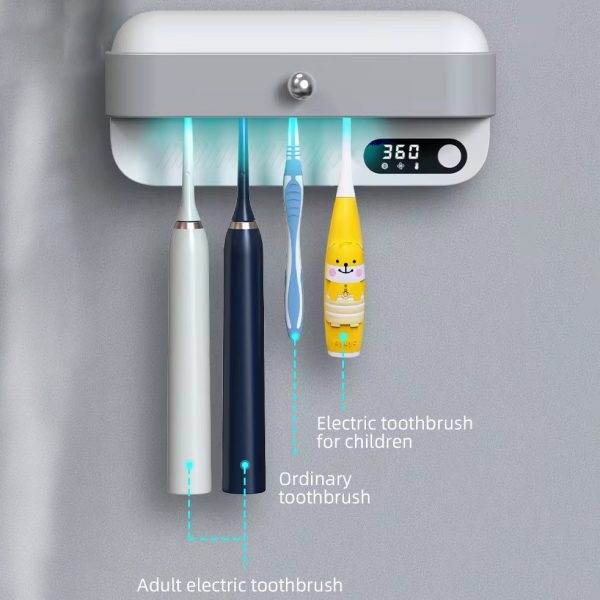 Тримач зубних щіток Toothbrush disinfection rack з ультрафіолетовою стерилізацією