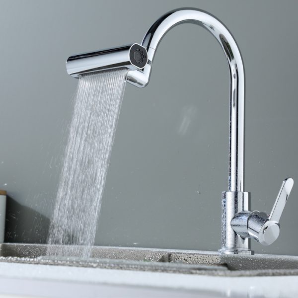 Водозберігальна насадка SHOWER HEAD на кухонний кран з широкою лійкою – розпилювачем та обертанням 360° · 4 режими струменя