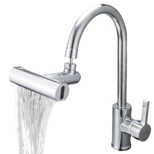 Водозберігальна насадка SHOWER HEAD на кухонний кран з широкою лійкою – розпилювачем та обертанням 360° · 4 режими струменя